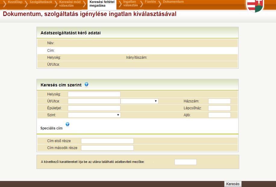 Ingatlankeresés cím szerint